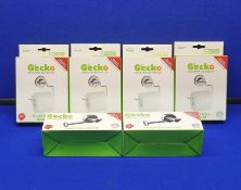 5 x Gecko Quick Lock Suction Cup Toilet Roll Holder Stainless Steel