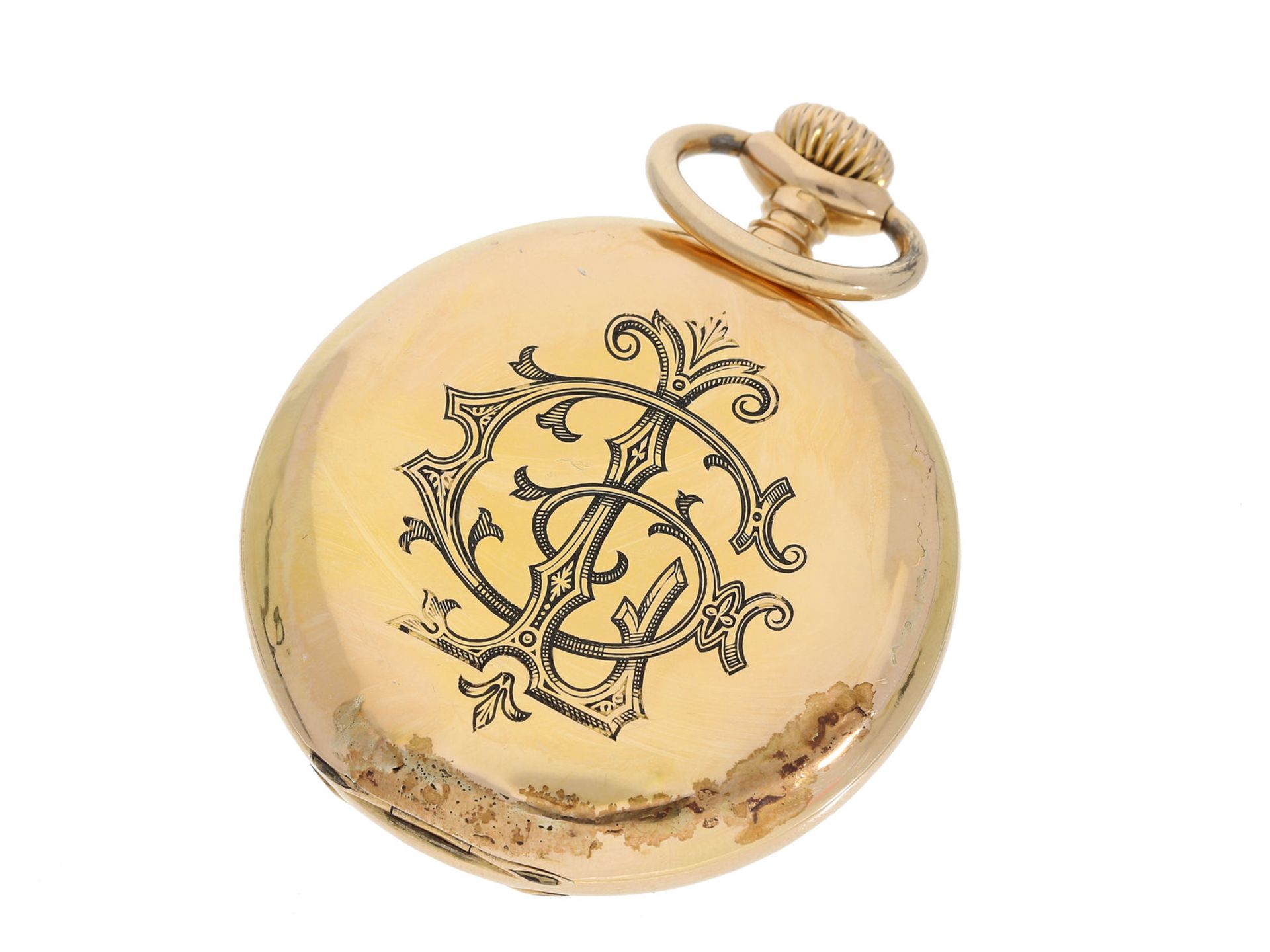 Taschenuhr: rotgoldene Patek Philippe Savonnette, Ankerchronometer No. 114964, Genf ca. 1903: Ca. Ø5 - Bild 2 aus 4