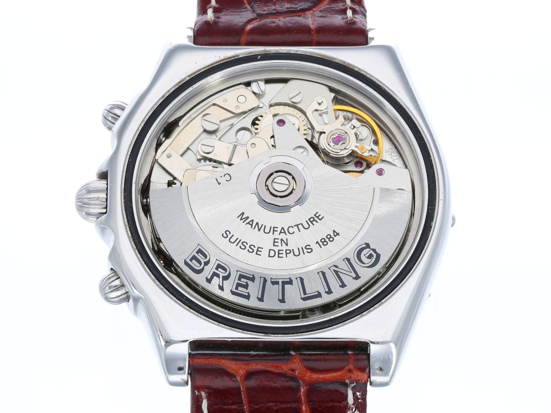 Armbanduhr: sportlicher Breitling Chronograph Referenz B13050.1, Stahl/Gold - Image 5 of 9