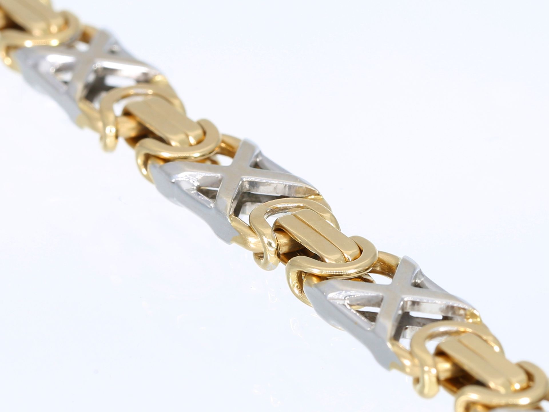 Armband: sehr solides Designer-Armband in 18K Gold, Bicolor - Image 3 of 4