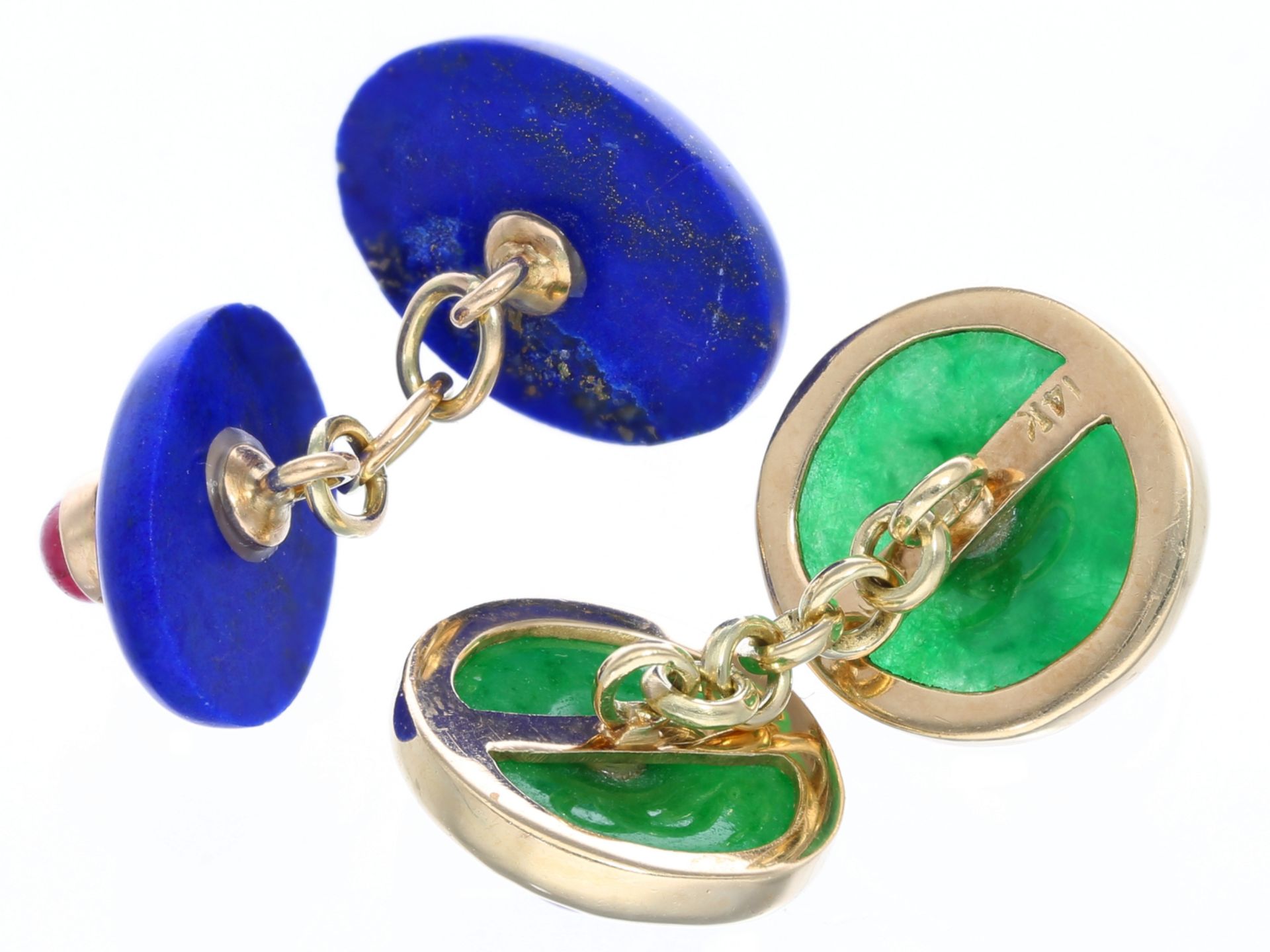 Sehr dekorative vintage Manschettenknöpfe im Stil von Faberge - Image 3 of 3