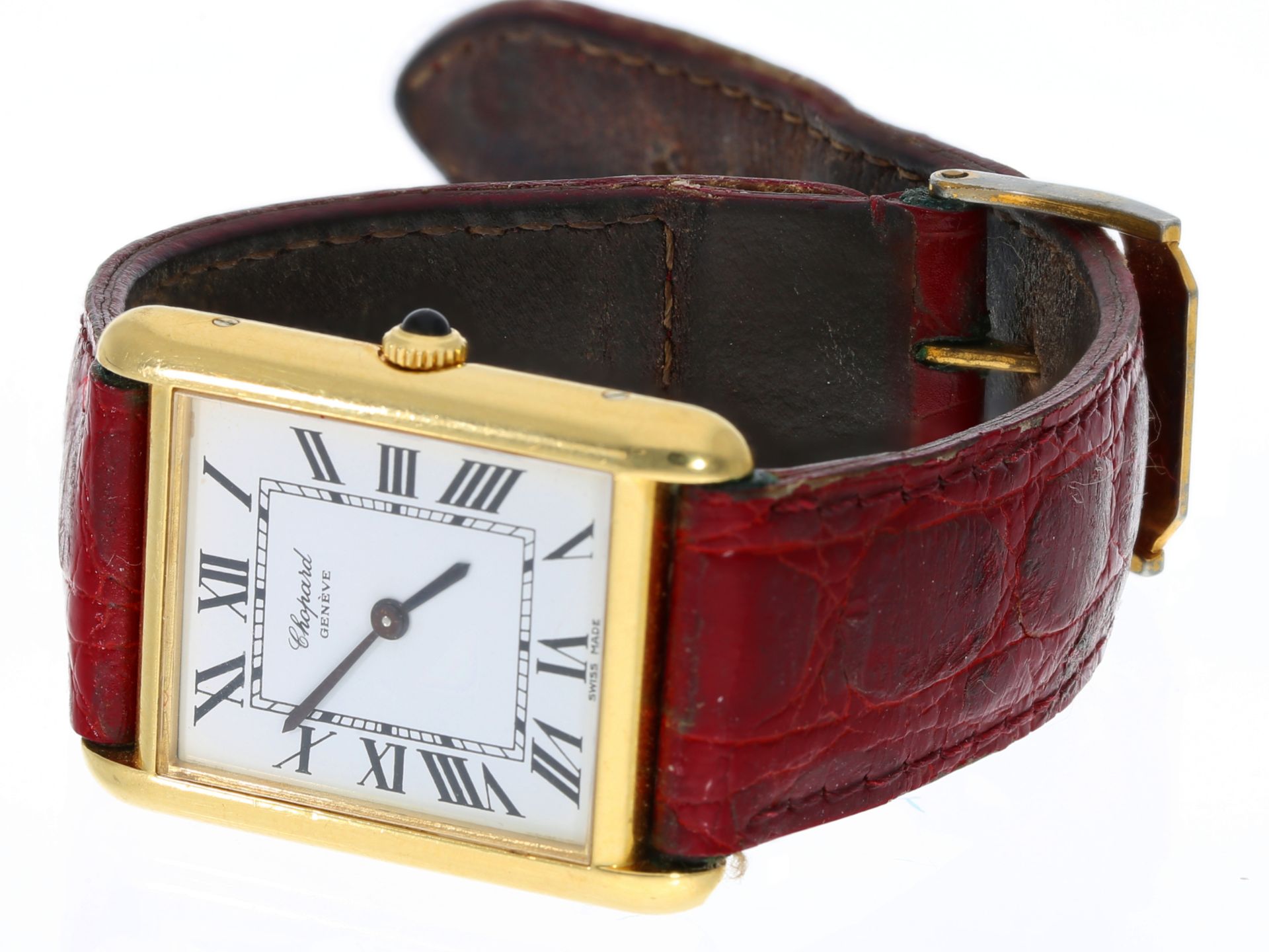 Armbanduhr: elegante vintage Chopard Ref. 2112 Herrenuhr/Damenuhr in 18K Gelbgold, 90er-Jahre - Image 3 of 3