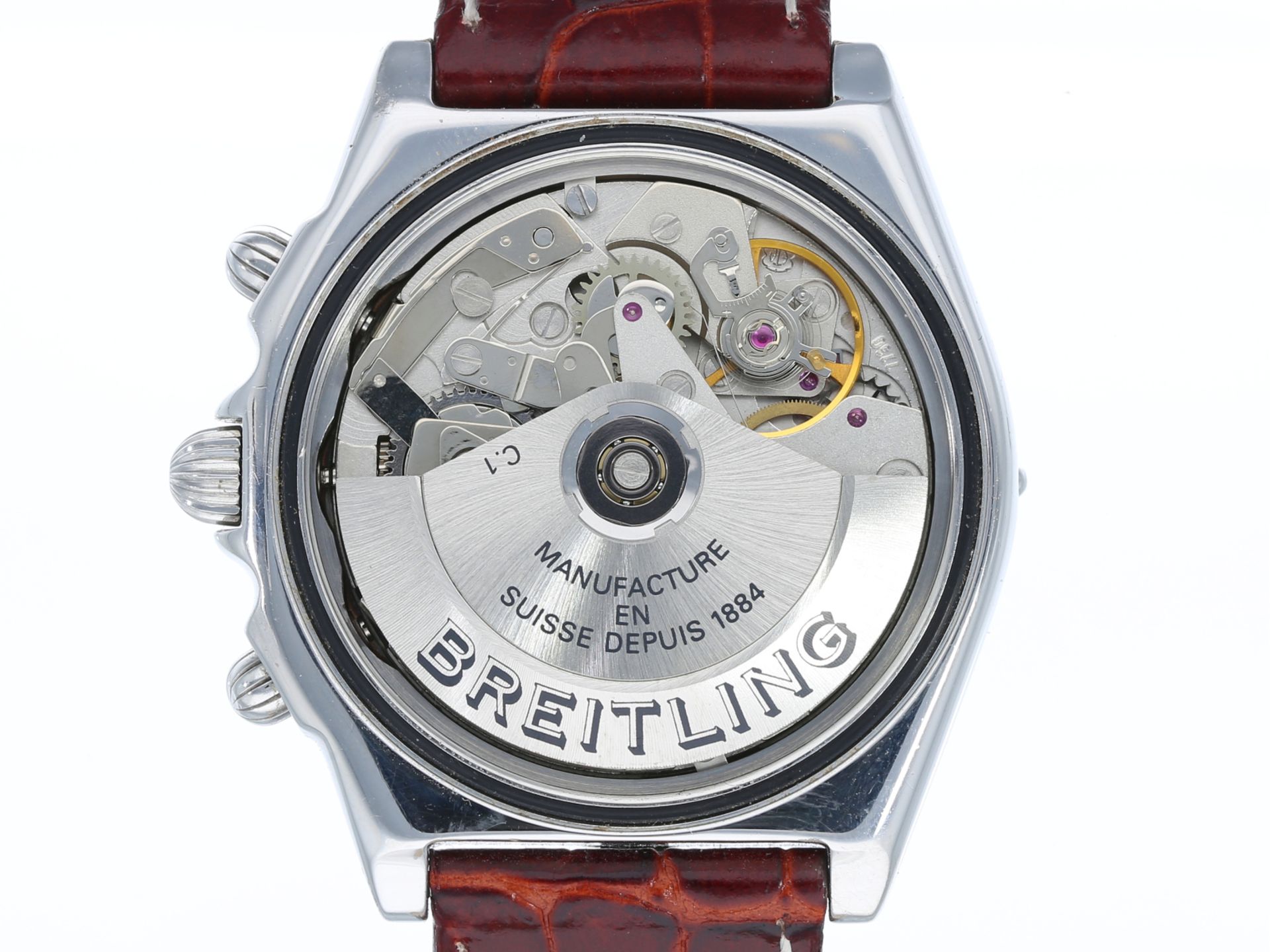 Armbanduhr: sportlicher Breitling Chronograph Referenz B13050.1, Stahl/Gold - Image 9 of 9