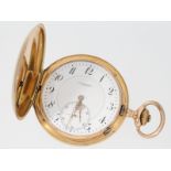 Taschenuhr: hochfeine Genfer Präzisionstaschenuhr, schweres Ankerchronometer Alex Hüning Genf, um 19