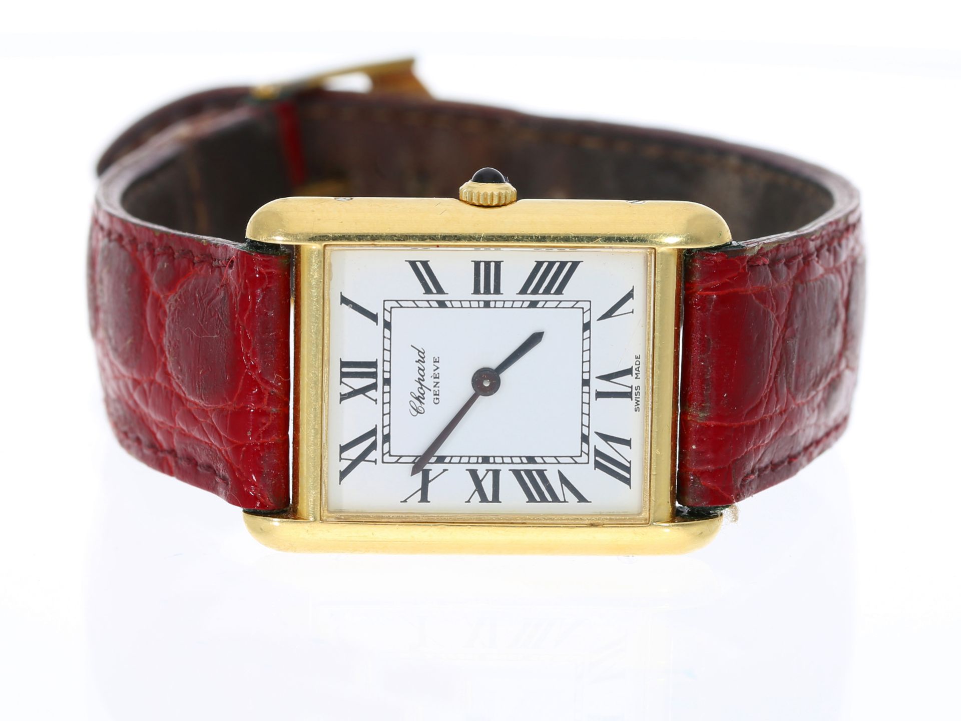 Armbanduhr: elegante vintage Chopard Ref. 2112 Herrenuhr/Damenuhr in 18K Gelbgold, 90er-Jahre