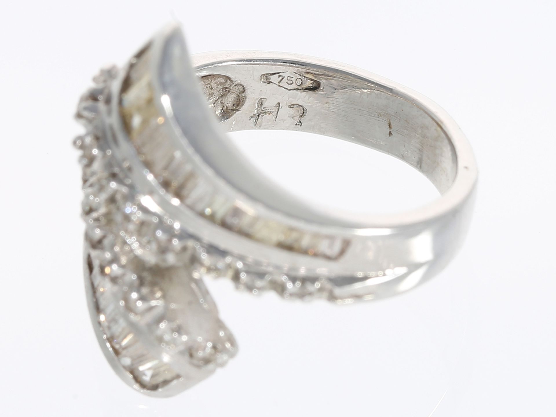 Ring: dekorativer Diamantring aus 18K Weißgold - Image 4 of 5