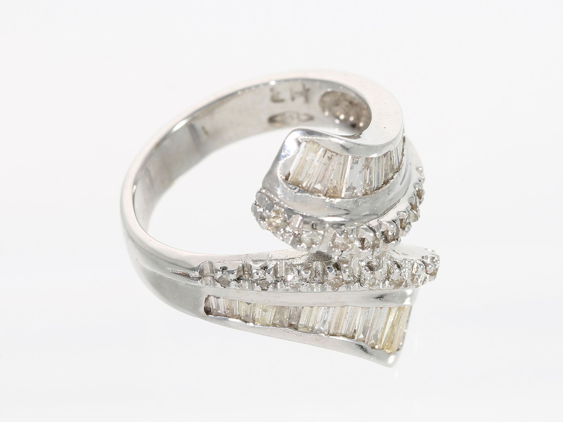 Ring: dekorativer Diamantring aus 18K Weißgold - Image 5 of 5