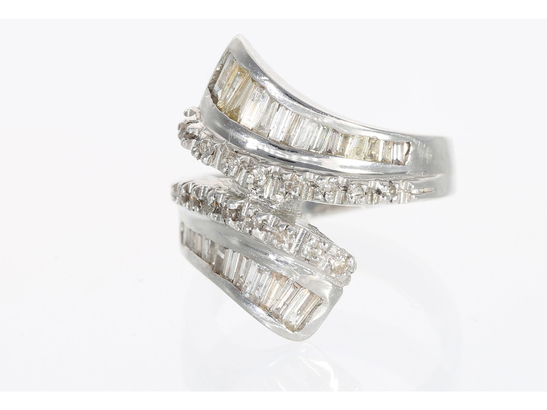Ring: dekorativer Diamantring aus 18K Weißgold - Image 2 of 5