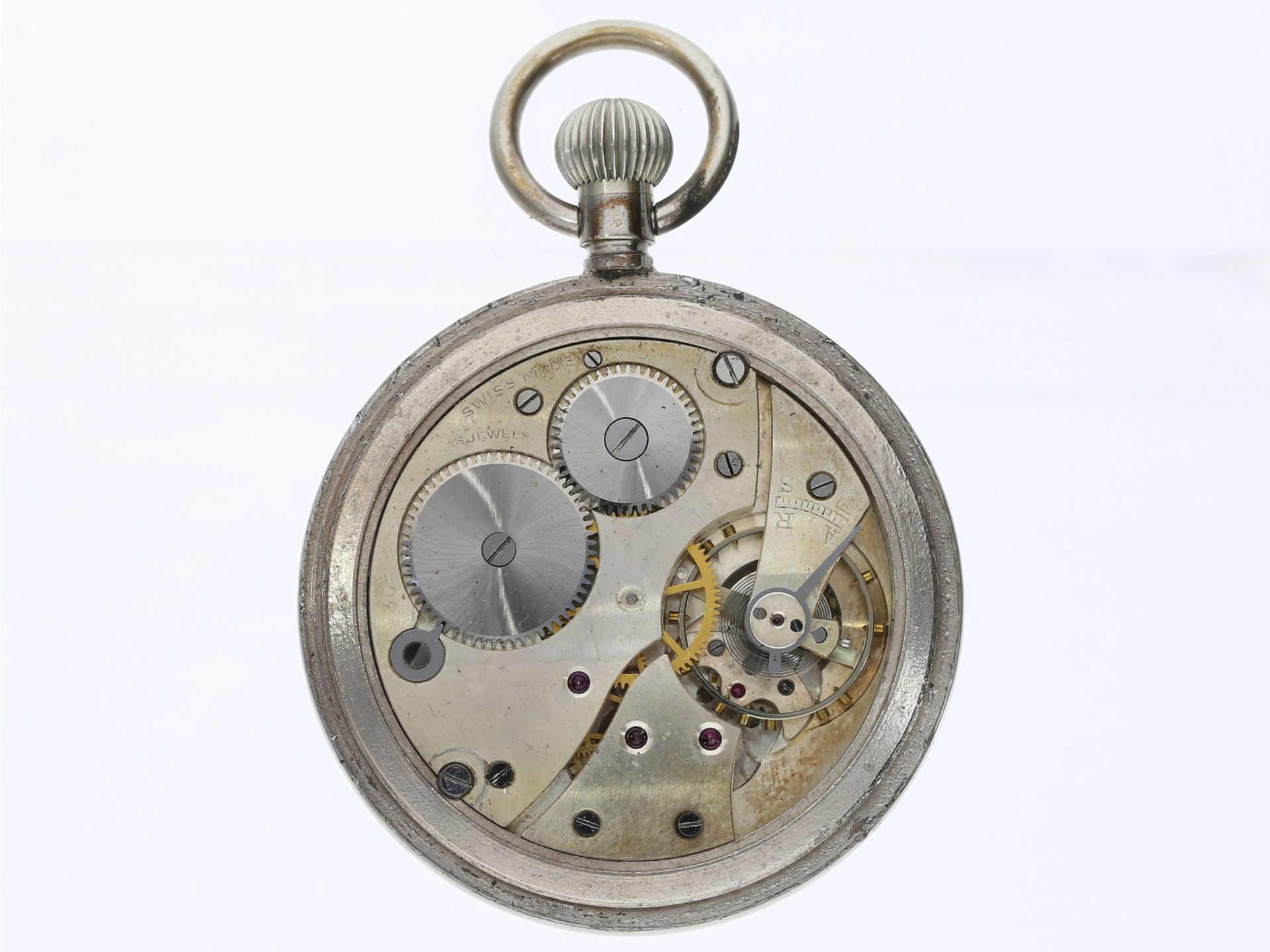 Taschenuhr: militärische Taschenuhr der Marke Revue, britischer Militäreinsatz, 40er-Jahre - Image 3 of 3