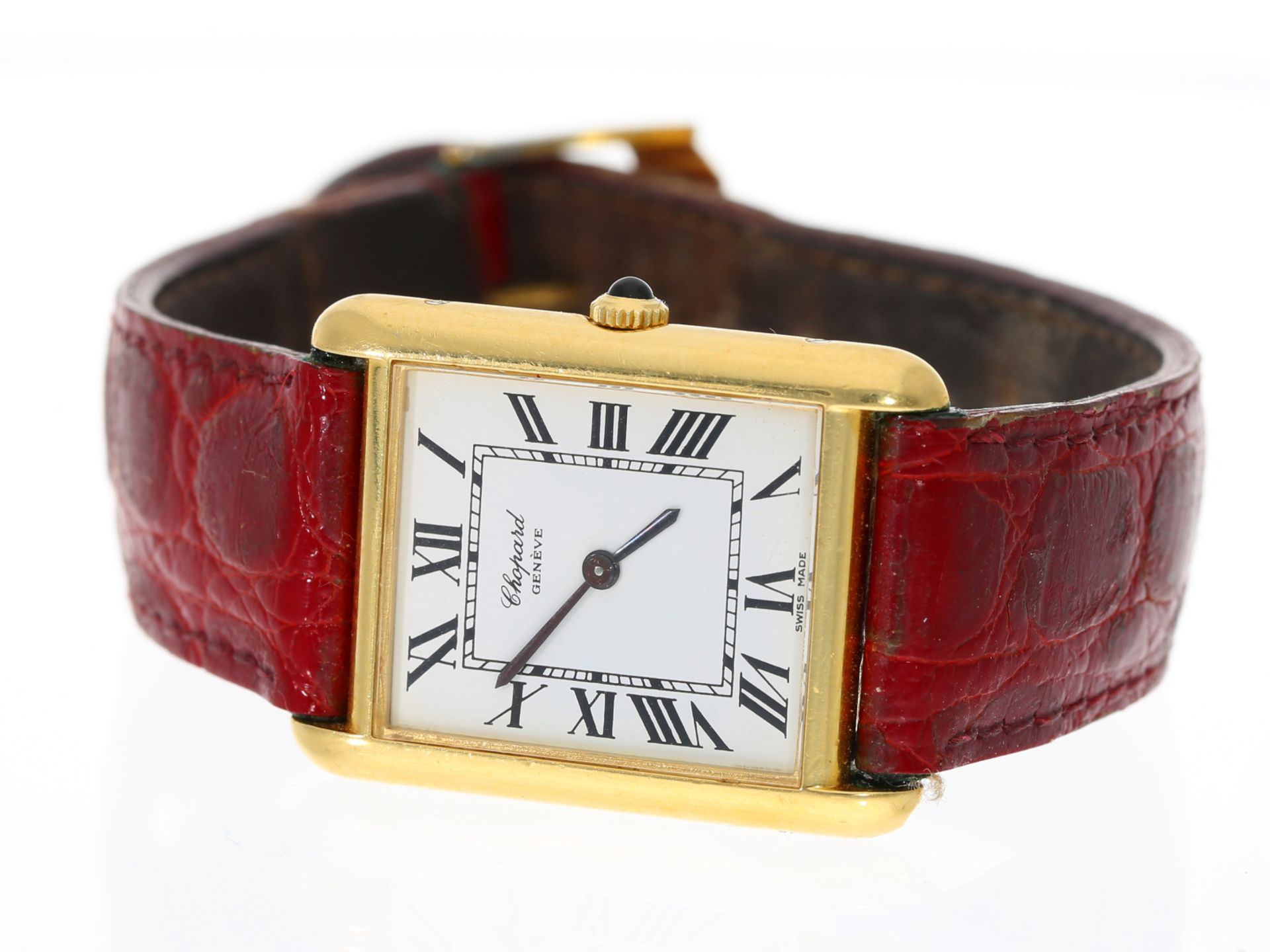 Armbanduhr: elegante vintage Chopard Ref. 2112 Herrenuhr/Damenuhr in 18K Gelbgold, 90er-Jahre - Image 2 of 3
