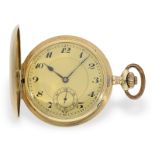 Sehr gut erhaltene Taschenuhr, Goldsavonnette, um 1920