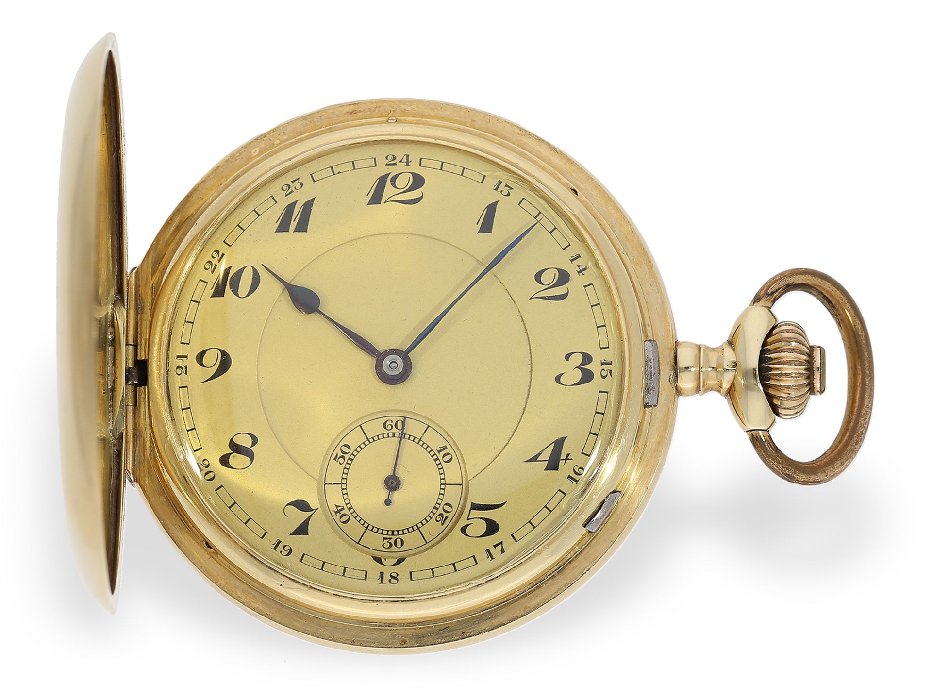 Very well preserved gold hunting case watch, ca. 1920
