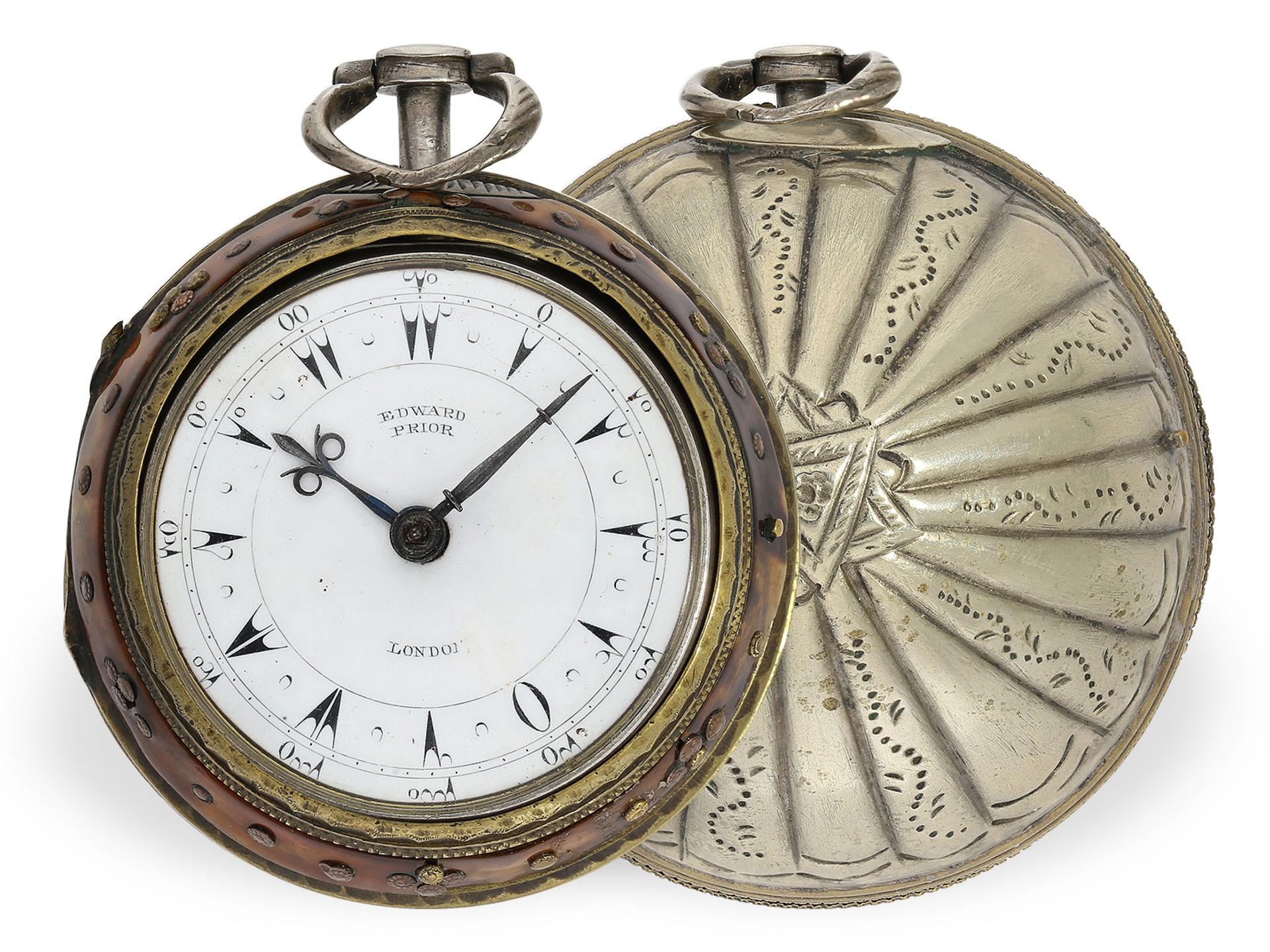 Taschenuhr: große osmanische Taschenuhr mit 3 Gehäusen, Edward Prior London, ca.1839