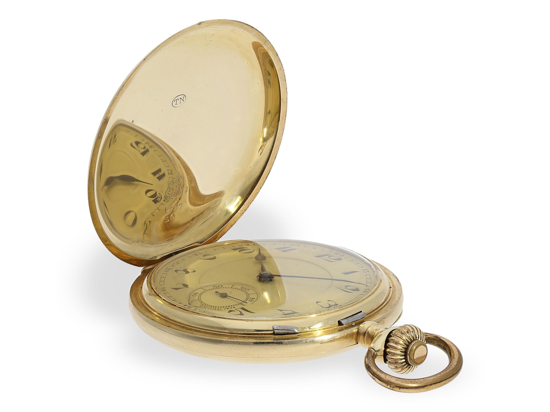 Very well preserved gold hunting case watch, ca. 1920 - Image 6 of 8
