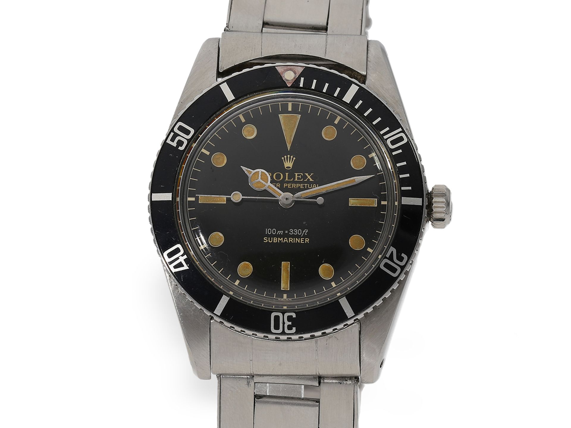 Gesuchte Rolex Submariner "James Bond" Ref. 6536 mit "Gilt"-Dial, ca. 1958/1959 - Bild 2 aus 8