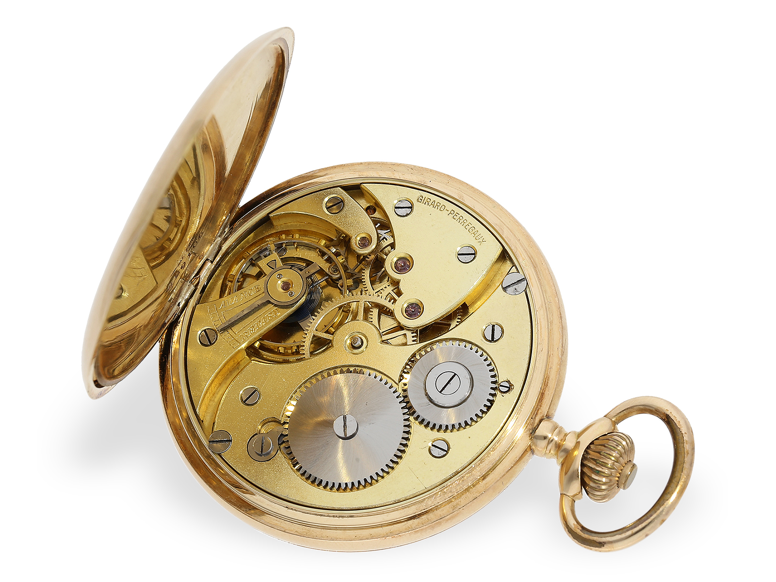 Pocket watch: fine gold hunting case watch, signed Girard Perregaux No. 429106, ca. 1910 - Image 2 of 7