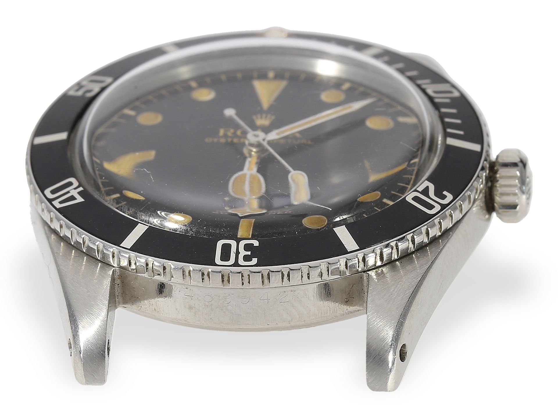 Gesuchte Rolex Submariner "James Bond" Ref. 6536 mit "Gilt"-Dial, ca. 1958/1959 - Bild 7 aus 8