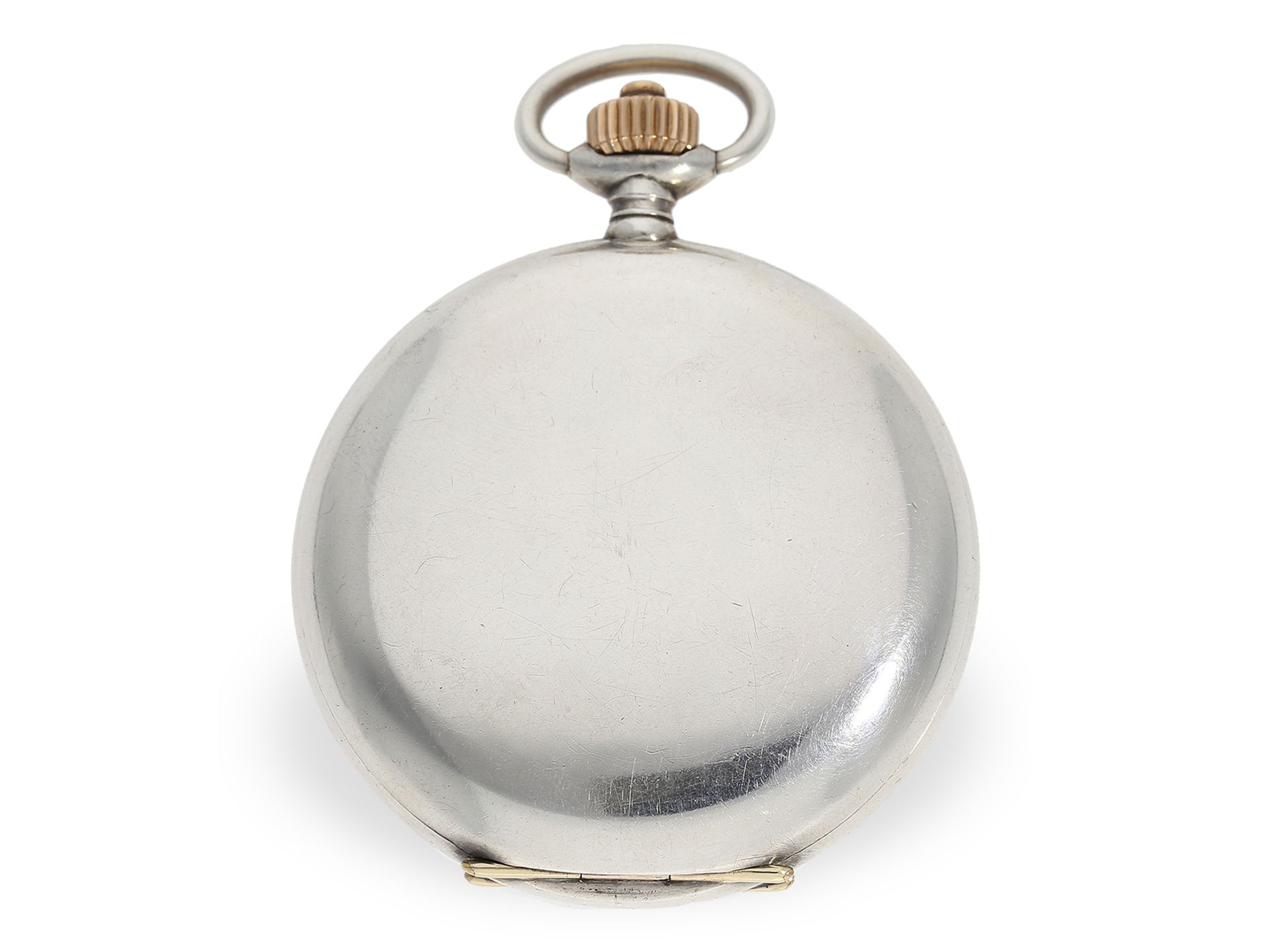 Glashütter Rarität, eine von lediglich 2 bekannten Präzisionstaschenuhren der Deutschen Uhrmachersch - Bild 5 aus 6