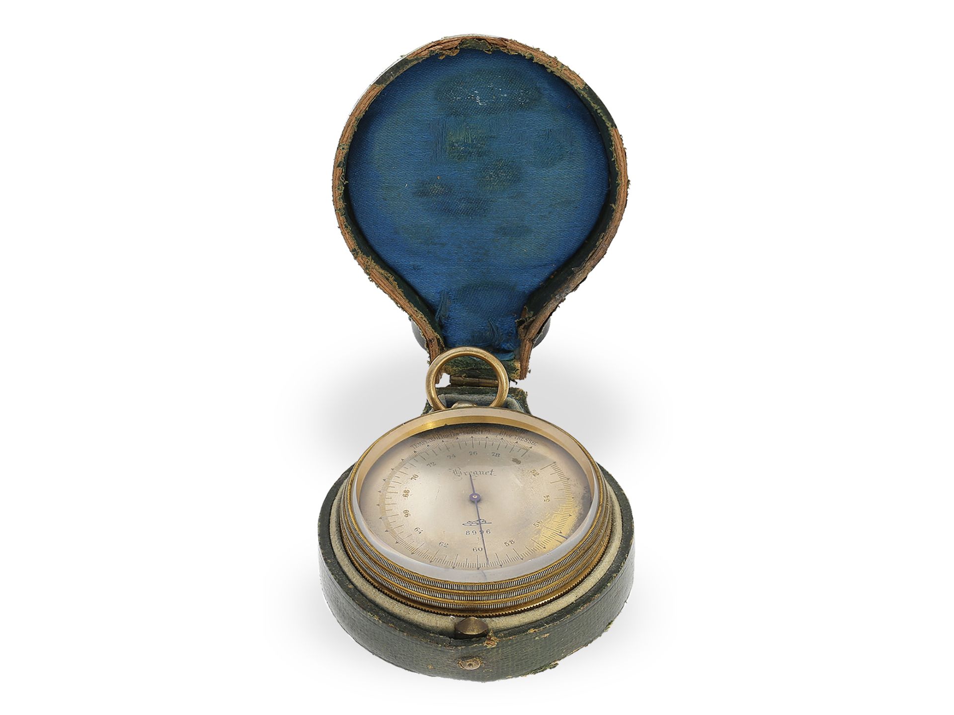 Rares Taschen-Barometer mit Originalbox, Breguet No.8996, ca.1850 - Bild 3 aus 3