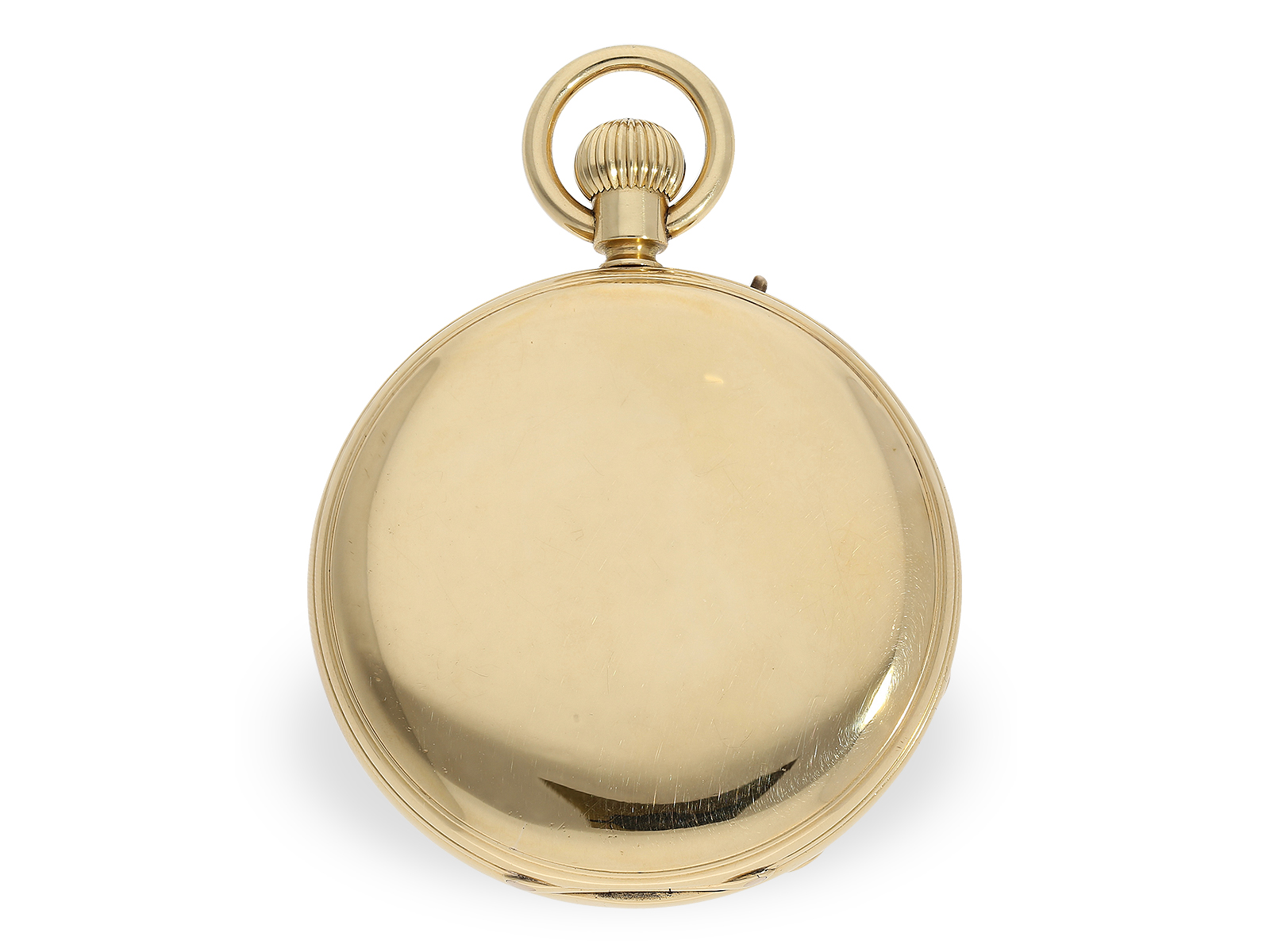 Pocket watch: heavy English pocket chronometer with very interesting movement and special winding, H - Image 5 of 5