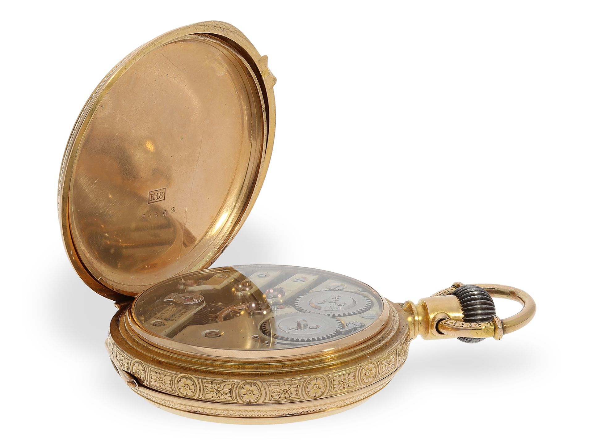 Renaissance-Prunksavonnette, Taschenuhr mit Chronometerhemmung, hochfeine Genfer Qualität, ca. 1880 - Bild 5 aus 8