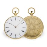 Taschenuhr: prächtige 18K Breguet-Typ Lepine mit Repetition, feine Werksqualität mit Zylinderhemmung