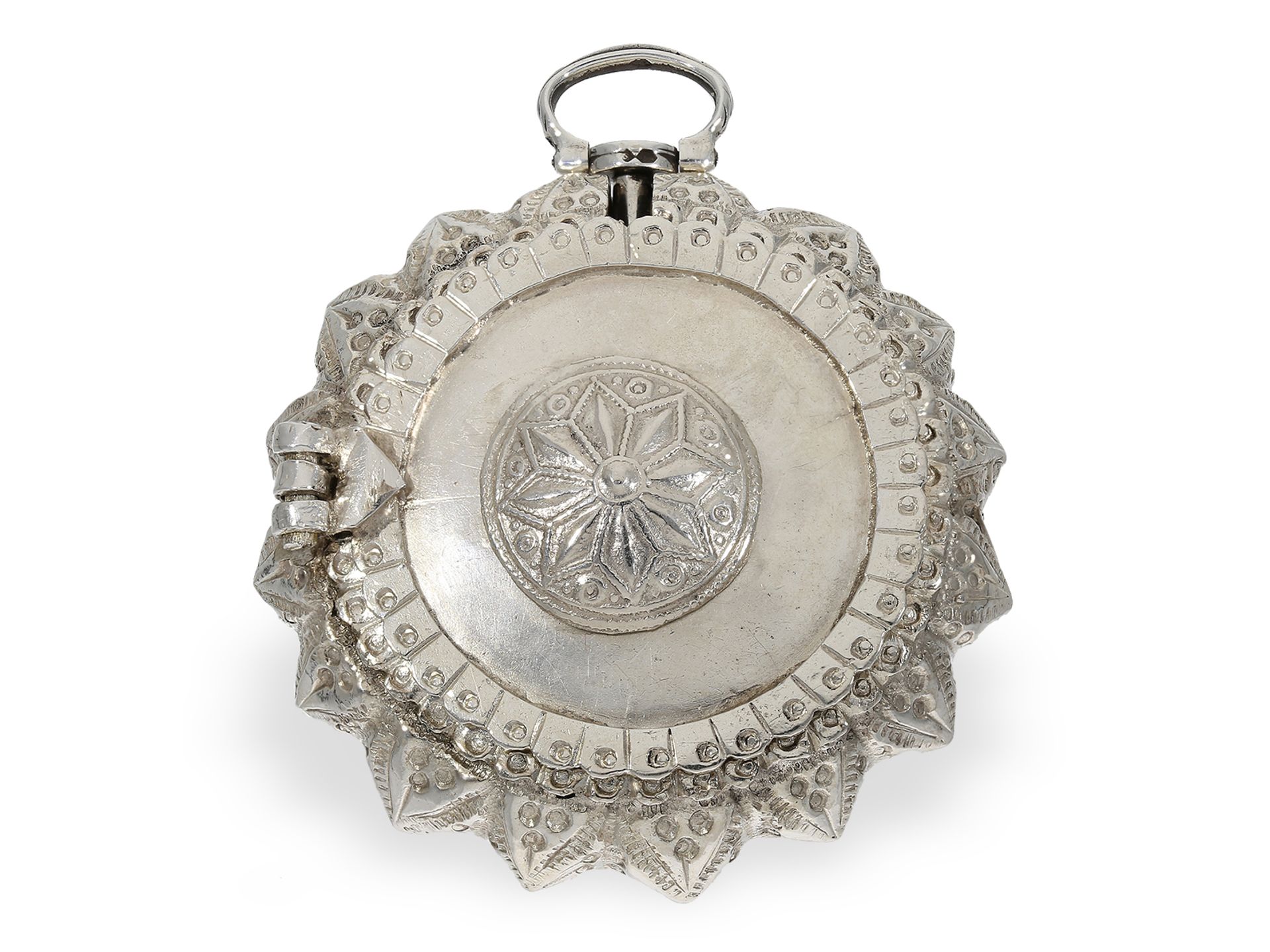 Große silberne Taschenuhr für den osmanischen Markt mit ungewöhnlichem Übergehäuse, Edward Prior Lon - Bild 3 aus 5
