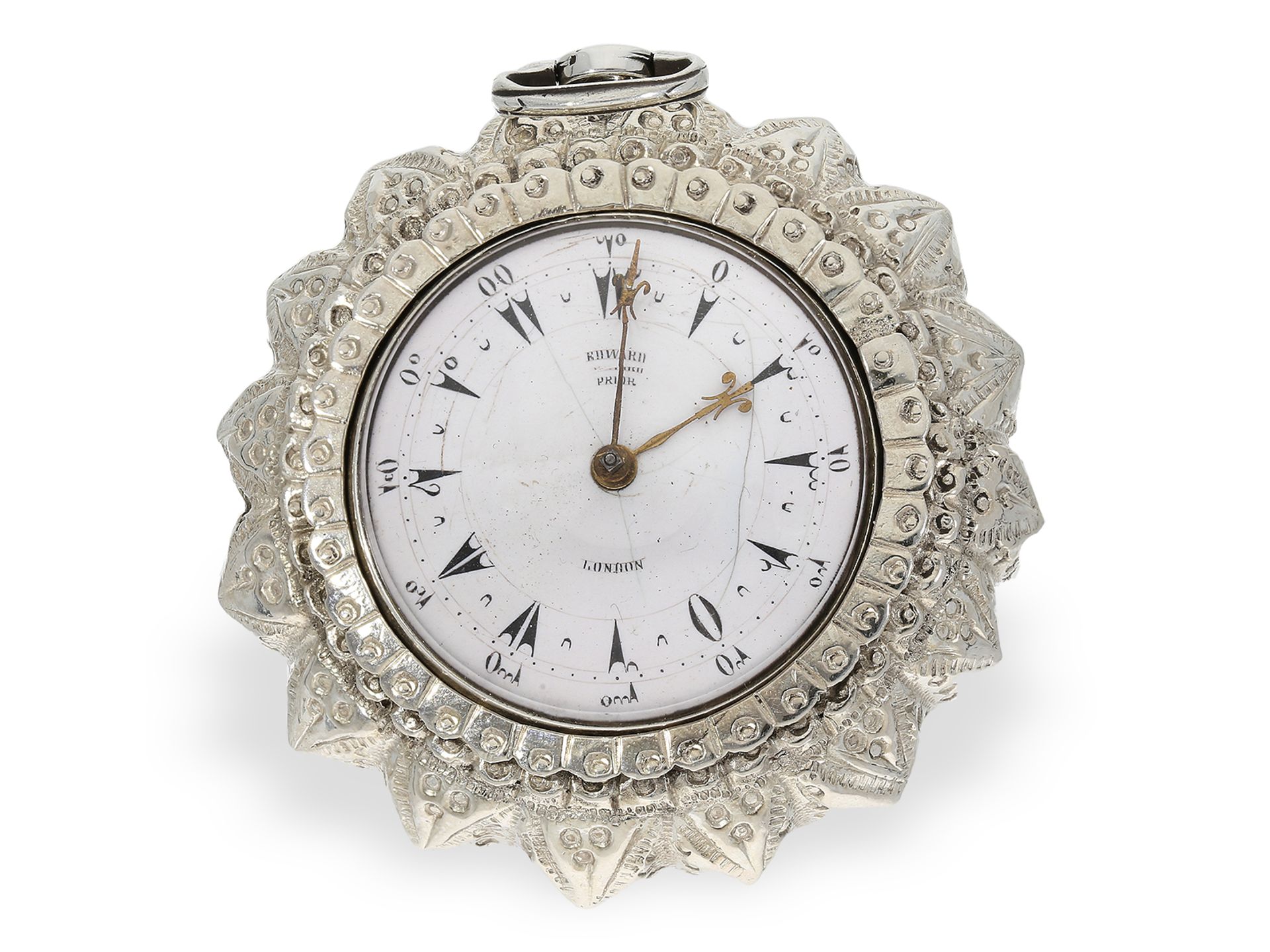 Pocket watch: large silver pocket watch for the Ottoman market with unusual outer case, Edward Prior