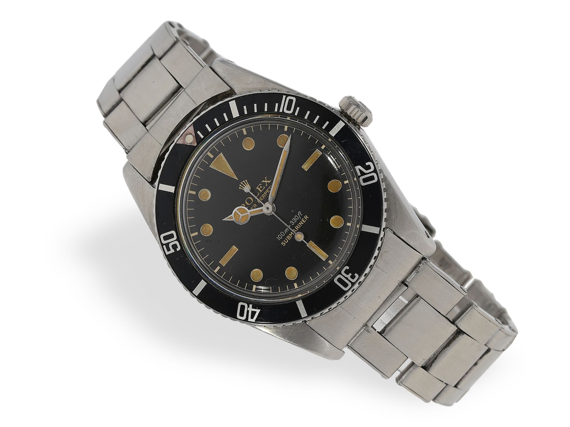 Gesuchte Rolex Submariner "James Bond" Ref. 6536 mit "Gilt"-Dial, ca. 1958/1959