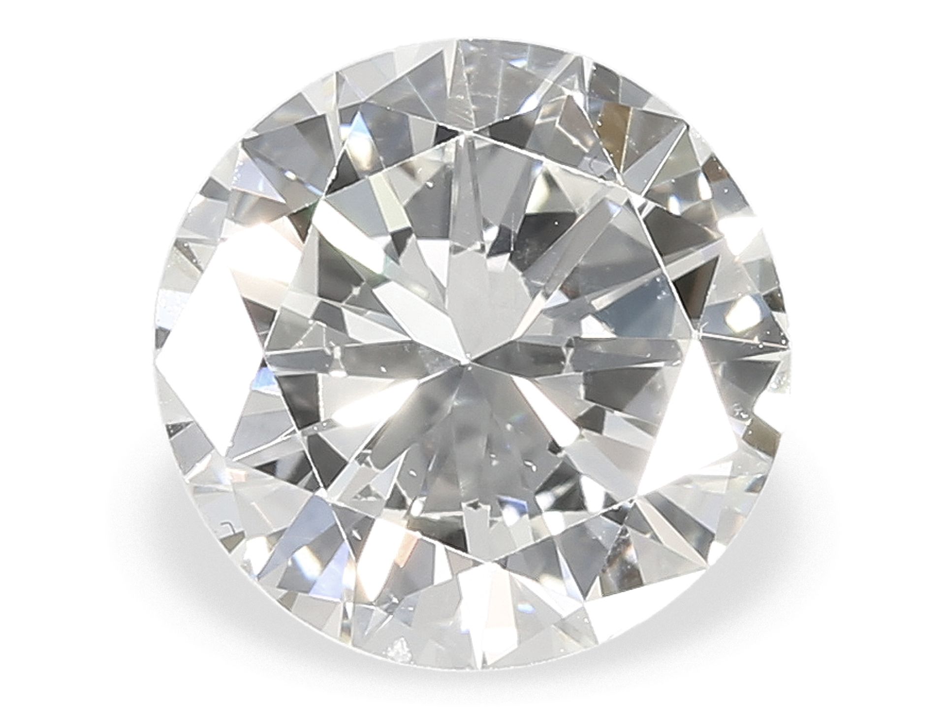 Hochfeiner Brillant von ca. 1,78ct, Wesselton/VVS, mit gemmologischem Gutachten - Bild 2 aus 2