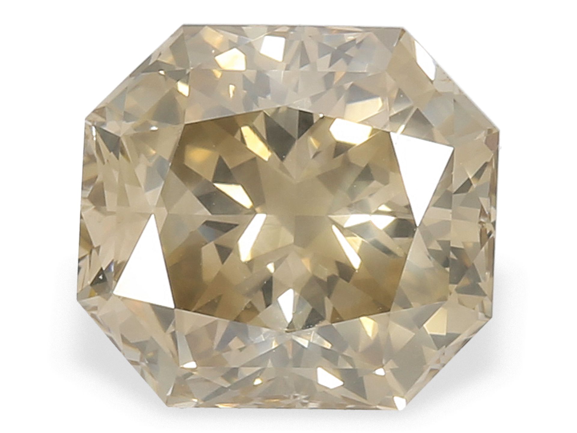 Diamant: seltener Fancy Diamant von ca. 2,65ct, seltener Oktagon-Brilliant-Cut
