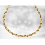 Kette/Collier: hochwertige dekorative Gelbgoldkette, 18K Gold