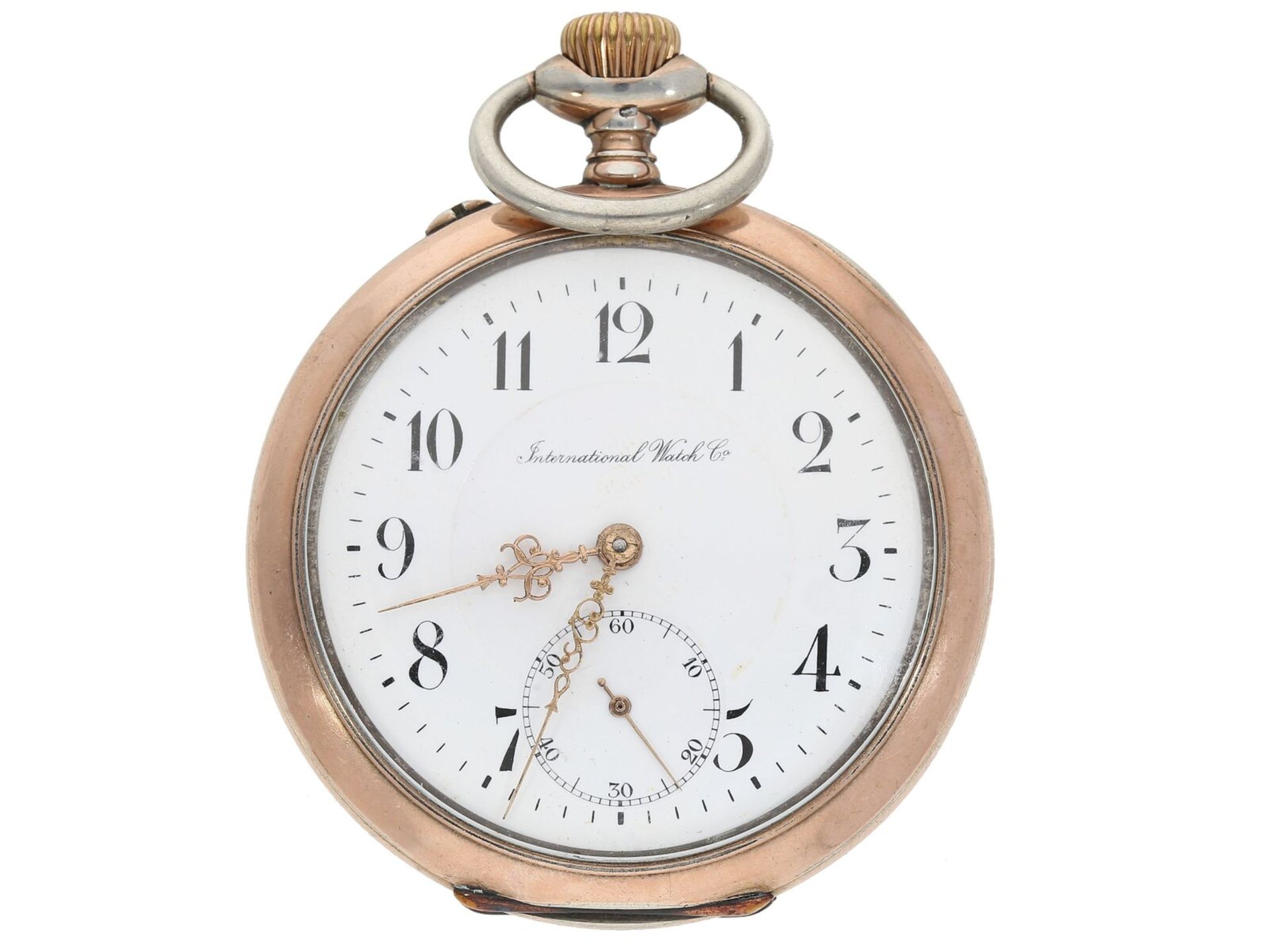 Taschenuhr: schöne silberne Taschenuhr der Marke IWC, ca.1916