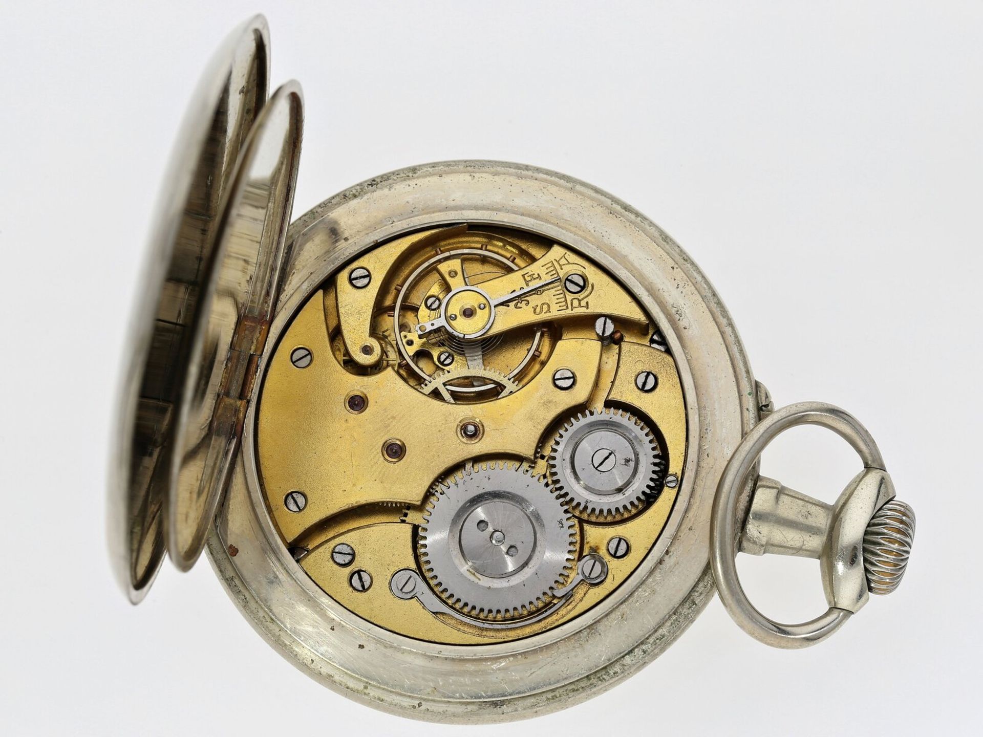 Übergroße antimagnetische Taschenuhr, um 1900 - Bild 4 aus 4