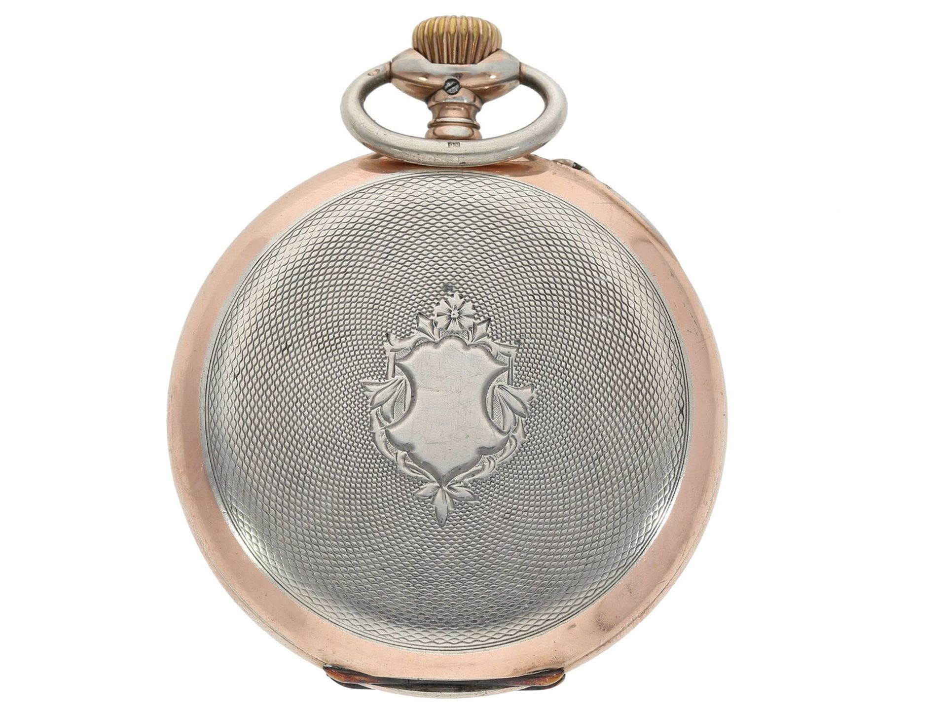 Taschenuhr: schöne silberne Taschenuhr der Marke IWC, ca.1916 - Bild 2 aus 4