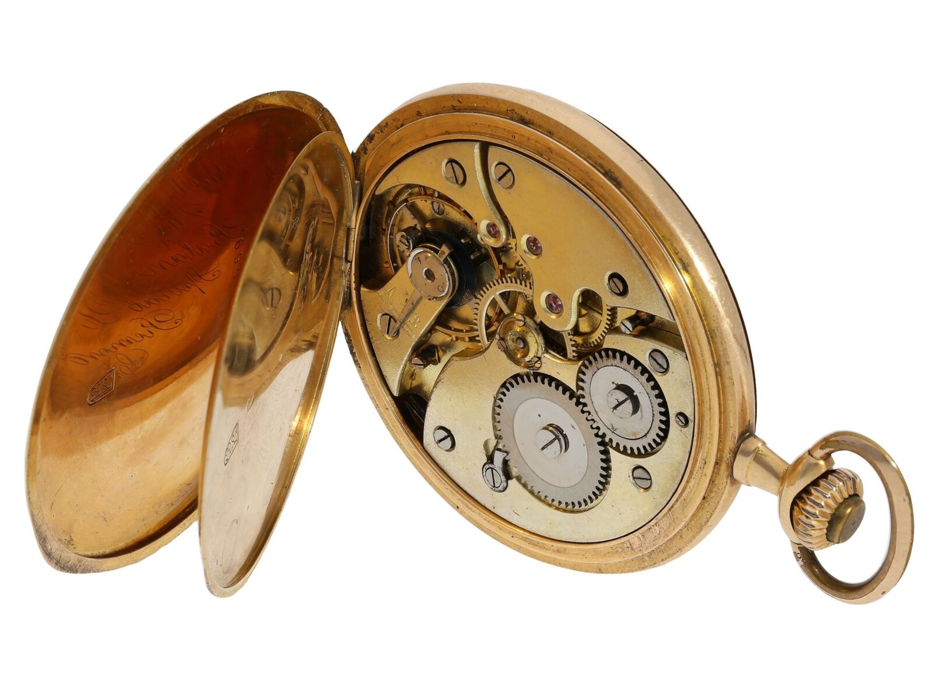 Taschenuhr: Schweizer Goldsavonnette um 1910 - Bild 4 aus 4