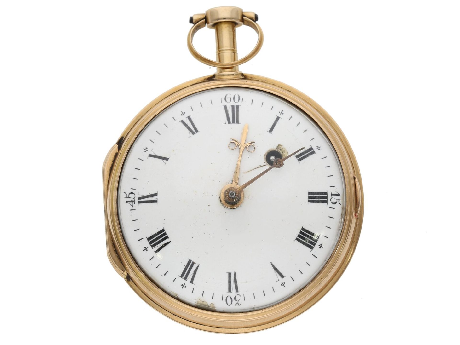 Taschenuhr: feine französische Spindeluhr mit 18K Goldgehäuse, Vaucher Freres No.12798, Paris um 178