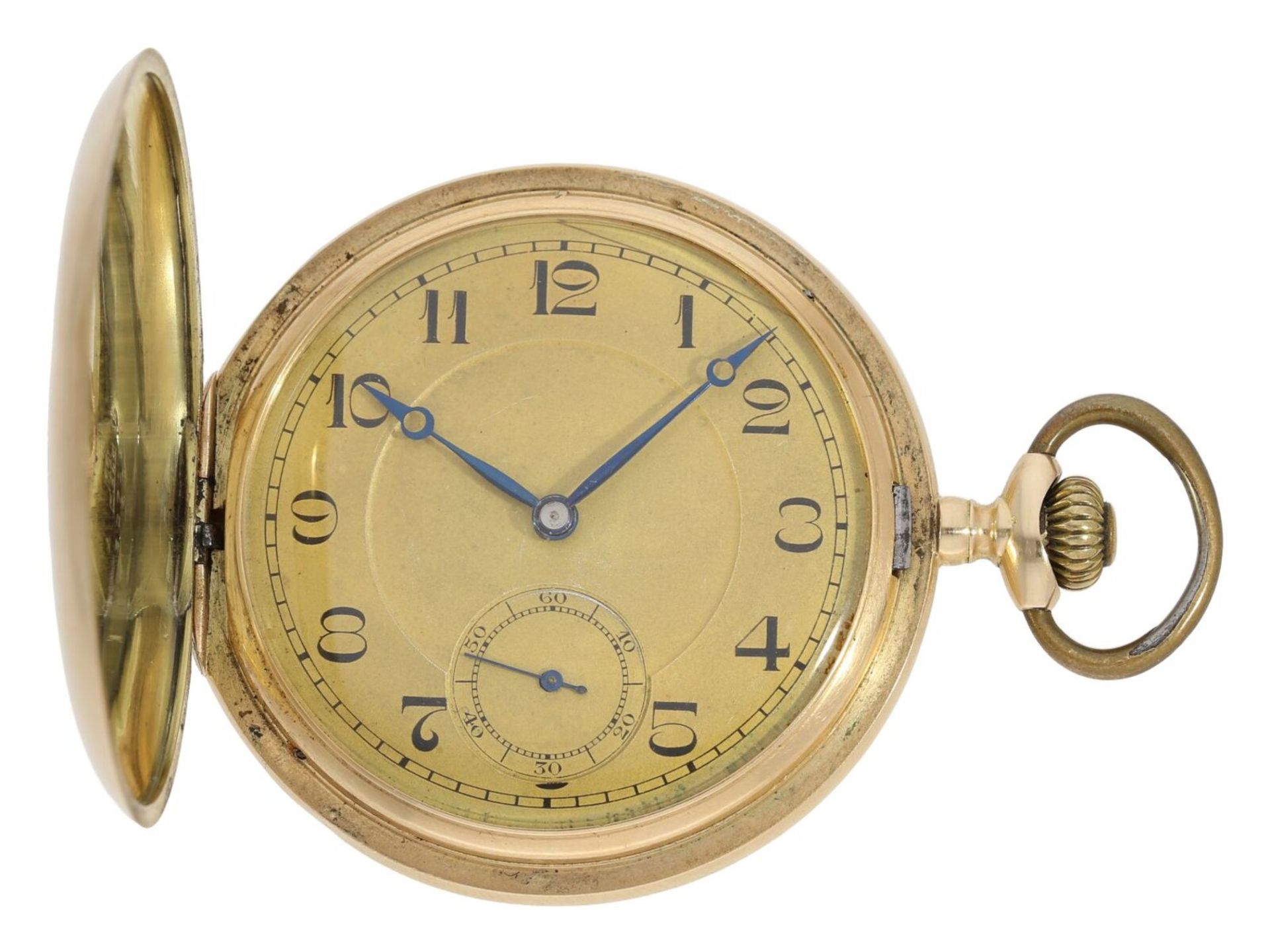 Taschenuhr: goldene Savonnette, um 1910