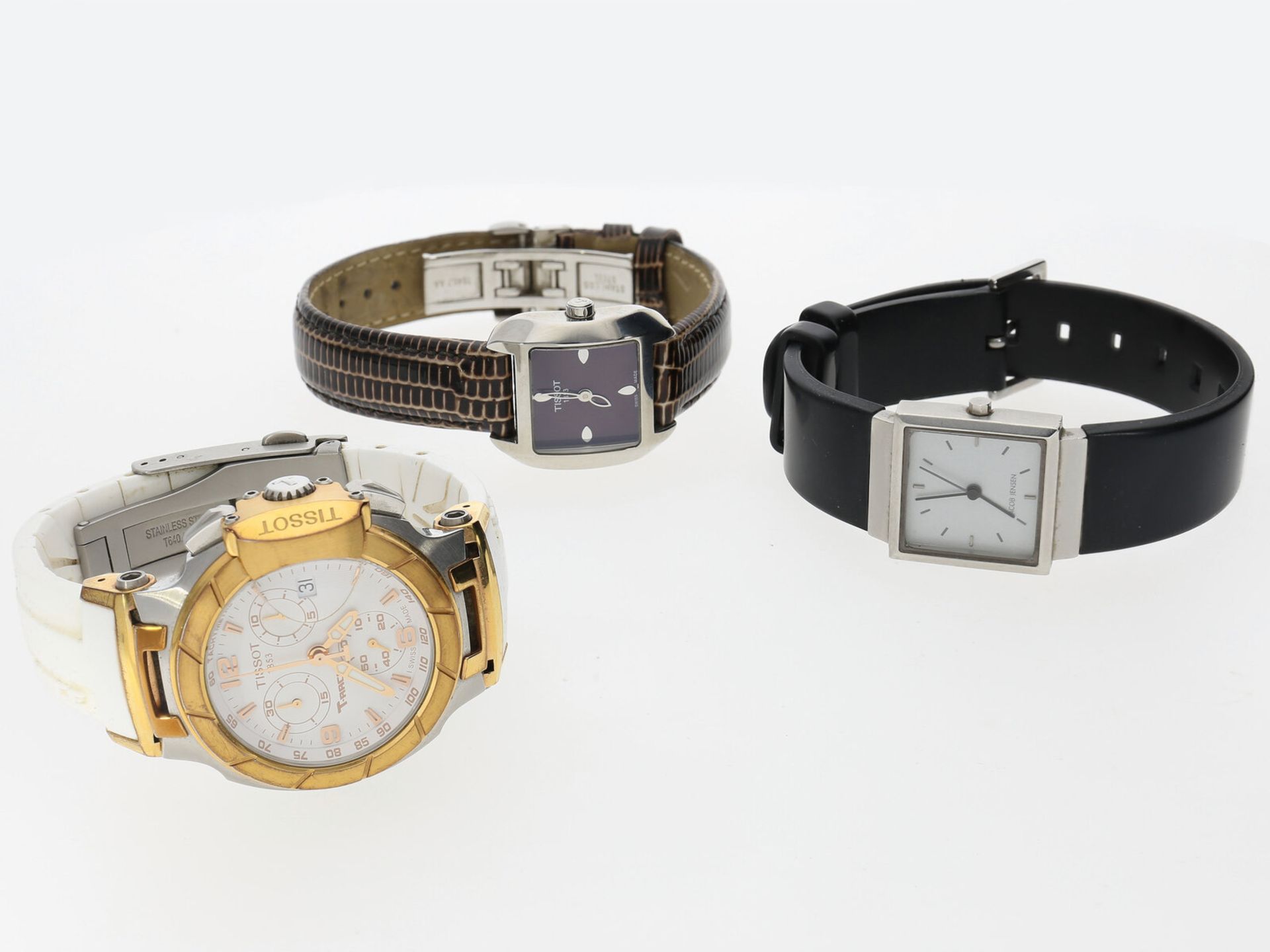 Armbanduhr: Konvolut aus 3 Armbanduhren, 2 x Tissot und eine DesigneruhrJacob Jensen