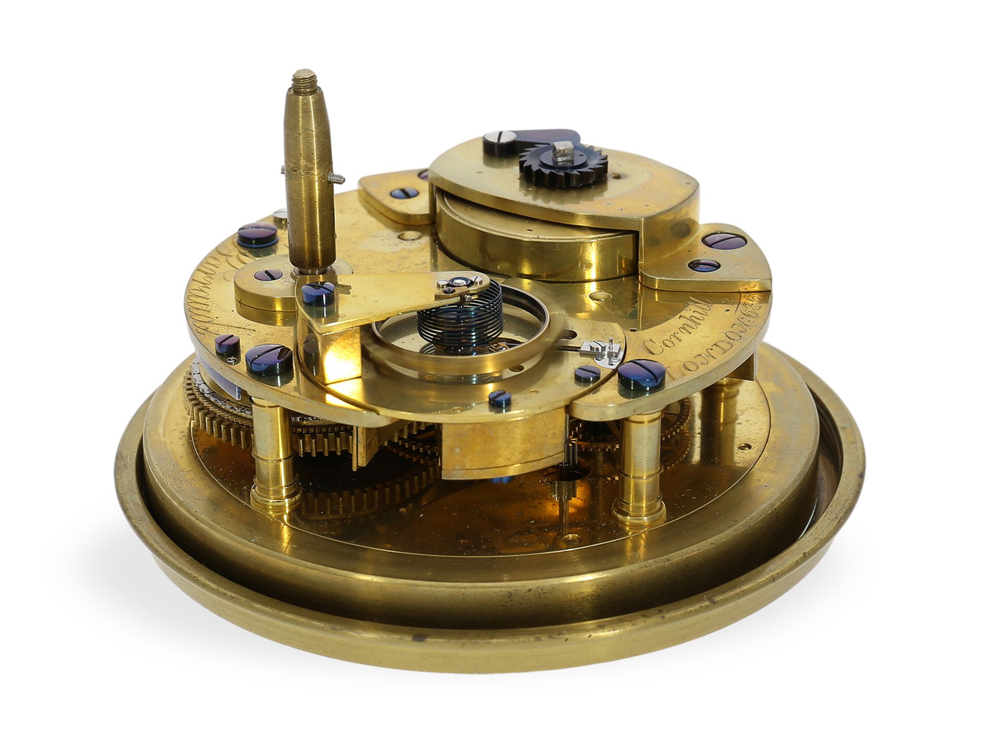 Bedeutendes, extrem seltenes Marinechronometer mit 8-Tage-Werk, Barrauds London No.2/636, ca.1860 - Bild 3 aus 5