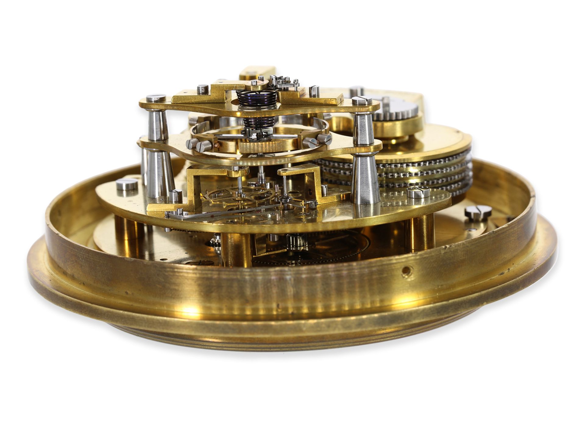 Bedeutendes, hochfeines Marinechronometer/Beobachtungschronometer mit Wippe nach Louis Berthoud, Hen - Bild 2 aus 5