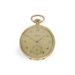 Seltene goldene Longines Taschenuhr in Chronometerqualität, ca.1930