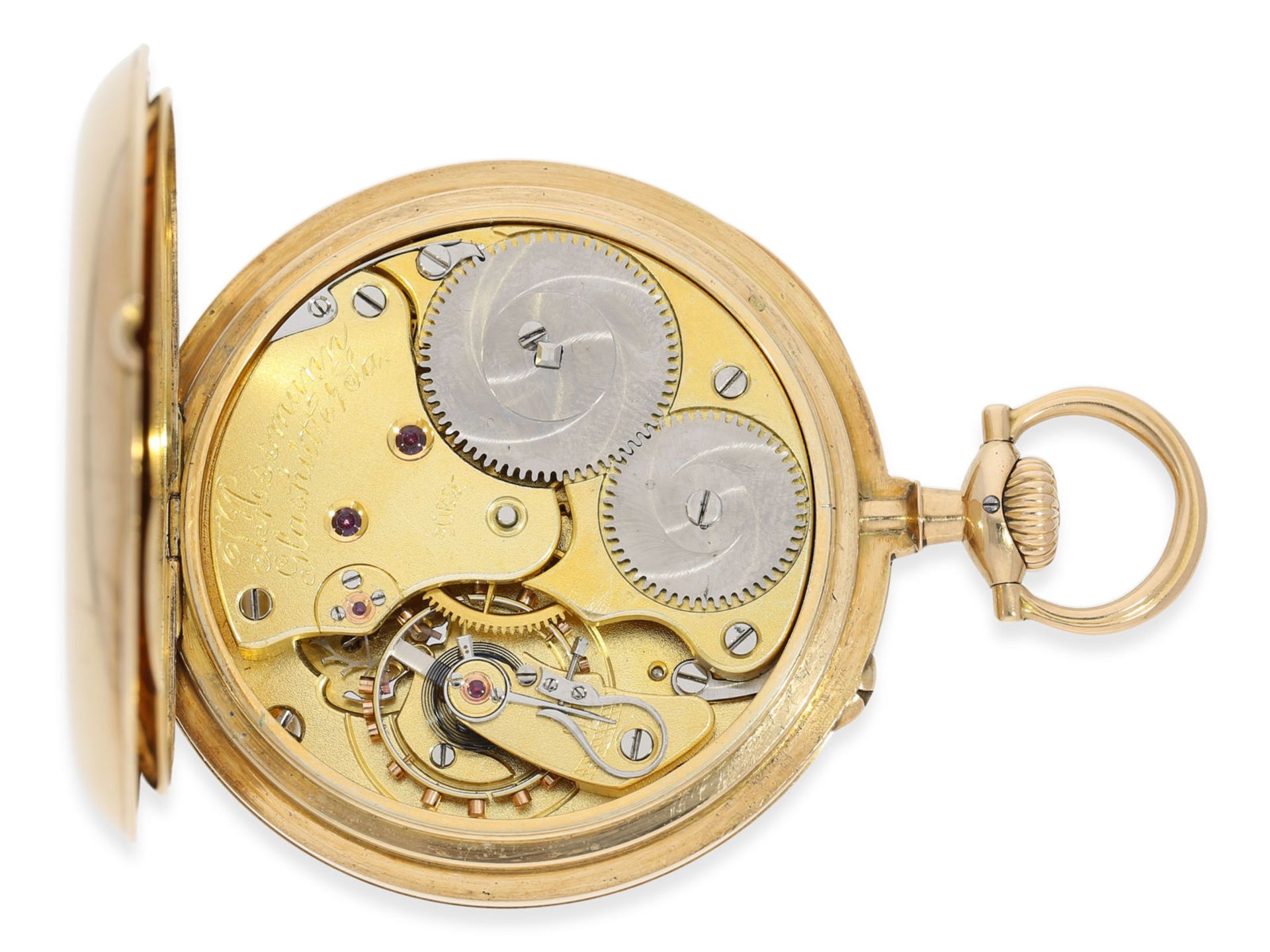 Taschenuhr: attraktive Glashütter Präzisionstaschenuhr von sehr feiner Qualität, Julius Assmann No.  - Bild 2 aus 6