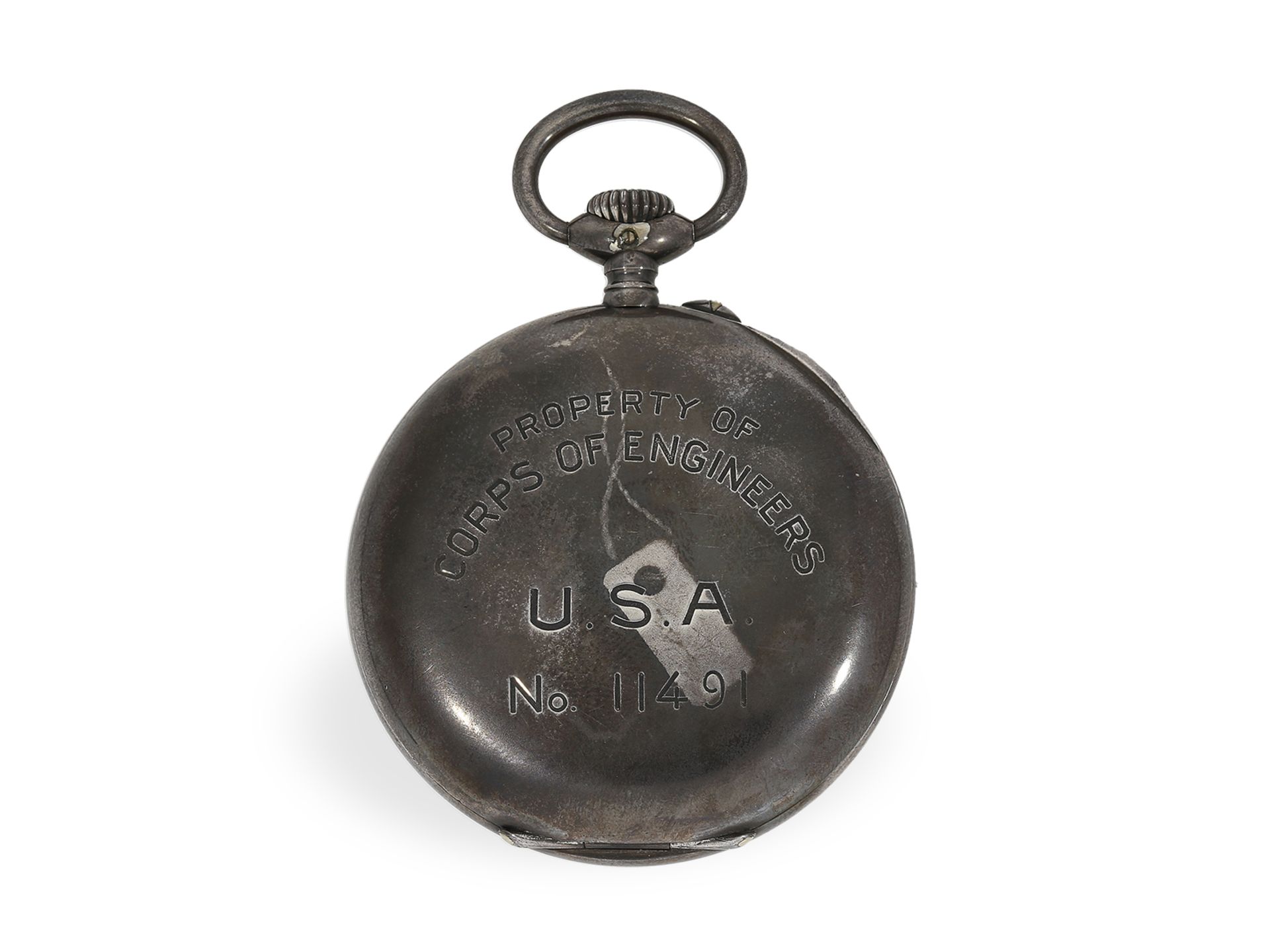 Militärische Taschenuhr, Ulysse Nardin "Corps of Engineers U.S.A" No.11491, ca.1918 - Bild 6 aus 6