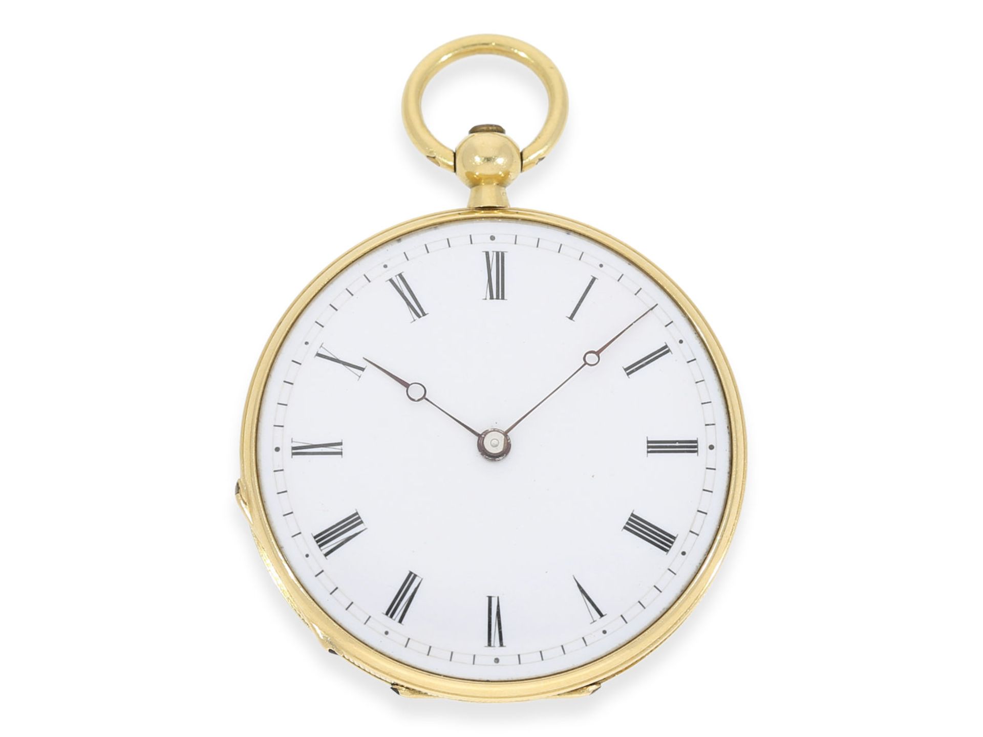 Taschenuhr: frühe Gold/Emaille-Lepine mit Diamantbesatz, Patek Philippe No.26619, Genf ca. 1865 - Bild 2 aus 4