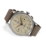 Armbanduhr: seltener Stahl-Chronograph Universal Geneve "Medico-Compax", ca.1950