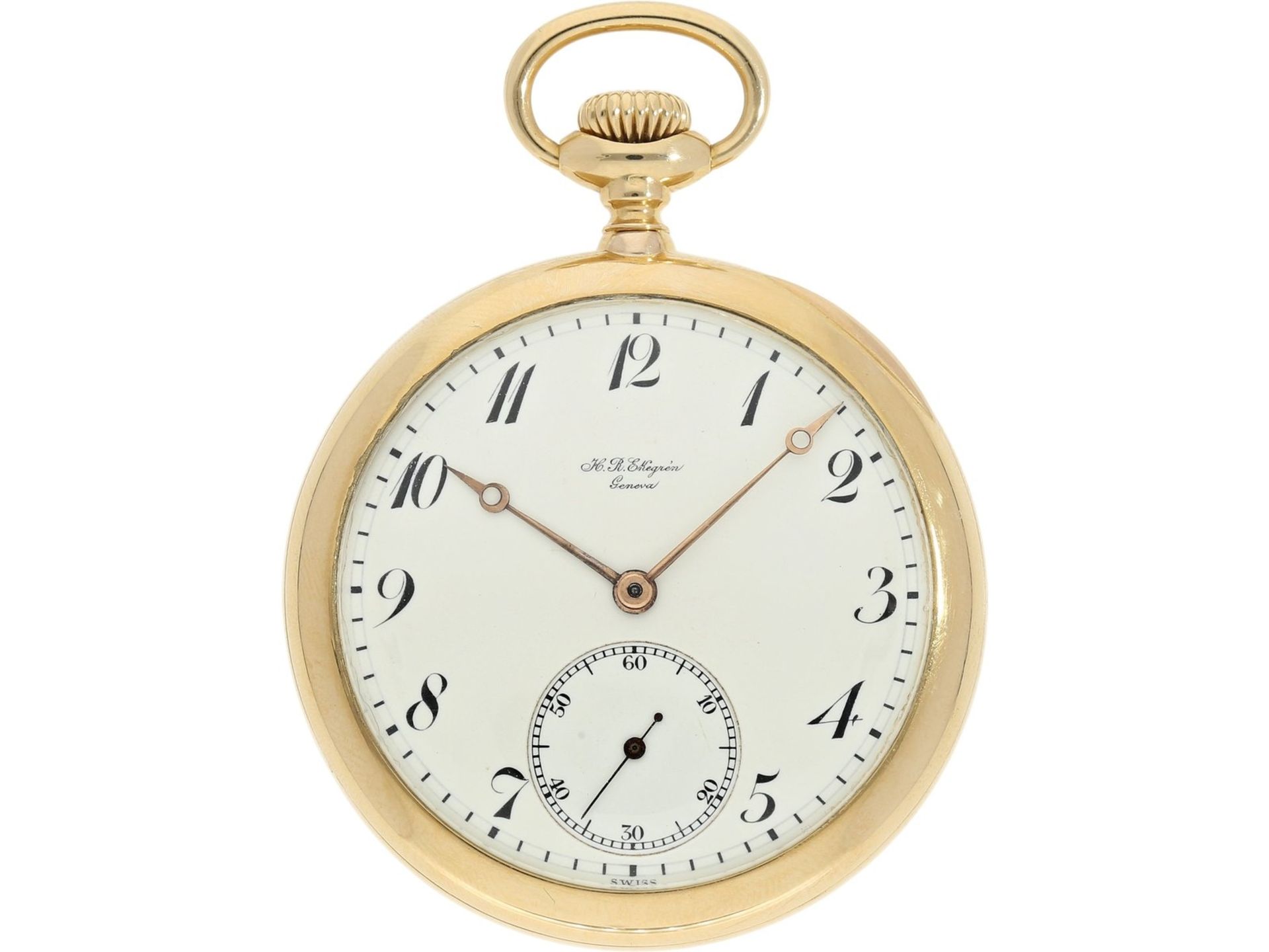 Taschenuhr: hochfeine Genfer Präzisionsuhr, H.R. Ekegren Geneve No. 82046, gefertigt für Caldwell Ph - Bild 3 aus 6