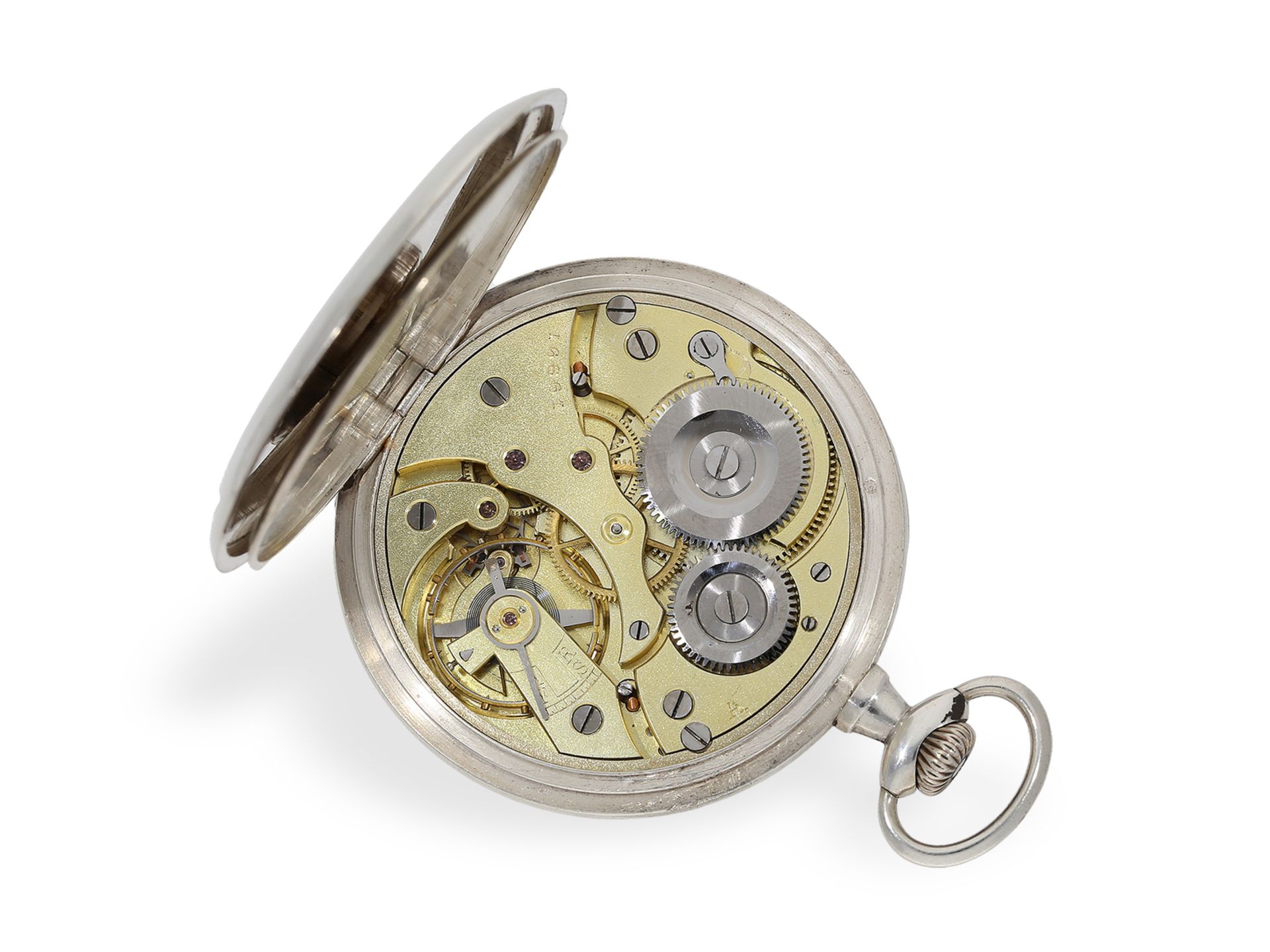 Exquisite Taschenuhr mit Emaille-Malerei, Chronometermacher Rodanet Paris, mit Originalbox, ca. 1910 - Bild 2 aus 7