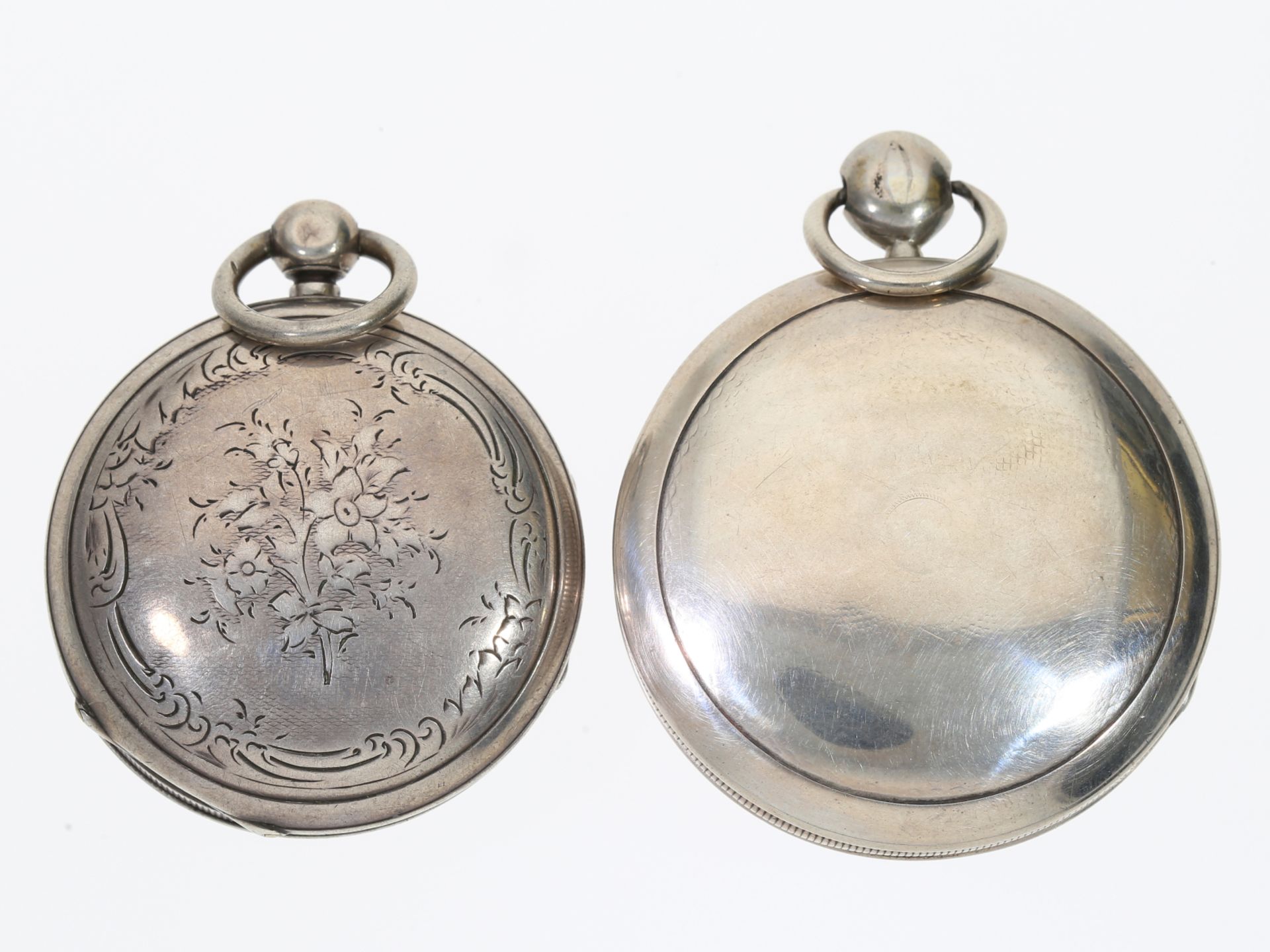 Taschenuhr: 2 seltene kleine Spindeluhren, Frankreich um 1800 - Image 2 of 3