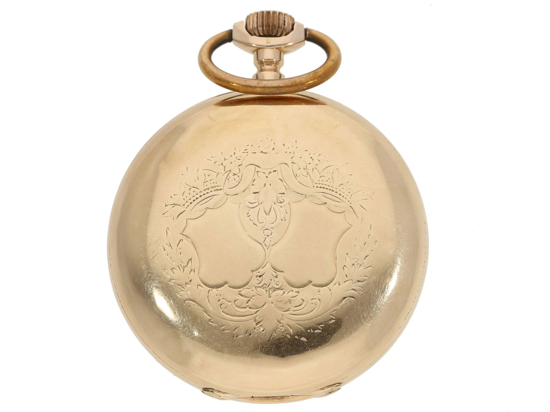 Taschenuhr: außergewöhnlich große Goldsavonnette, sog. "Hochzeitsuhr", Ankerchronometer Pateck Genev - Image 2 of 5